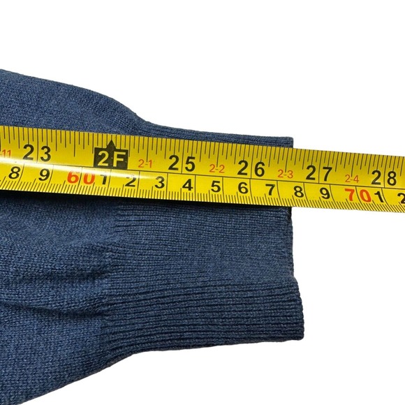 Fynch-Hatton Sweater Men's Size XL Extra-fine Cotton Blue Long Sleeves V Neck - Picture 9 of 10